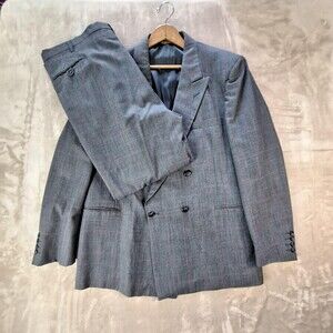 Vintage Strathmore By Richman Suit Mens 46 Wool Ventless 2 Piece 40x31 Formal